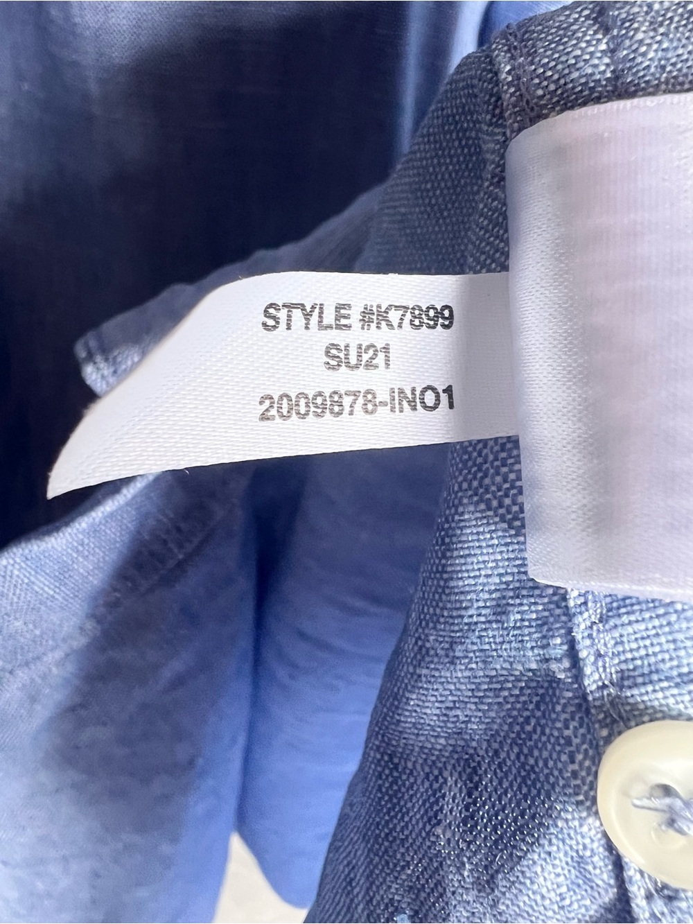 J.Crew Baird McNutt Irish linen Button Down Shirt XL Blue Classic Summer Beach - Picture 5 of 15